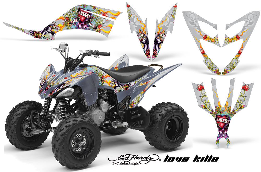 Yamaha Raptor 250 Graphics EH LoveKills Silver